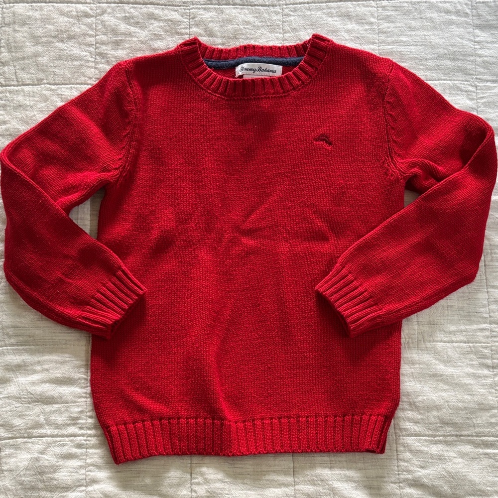 Tommy Bahama Bright Red Knit Pullover. Sz 4.